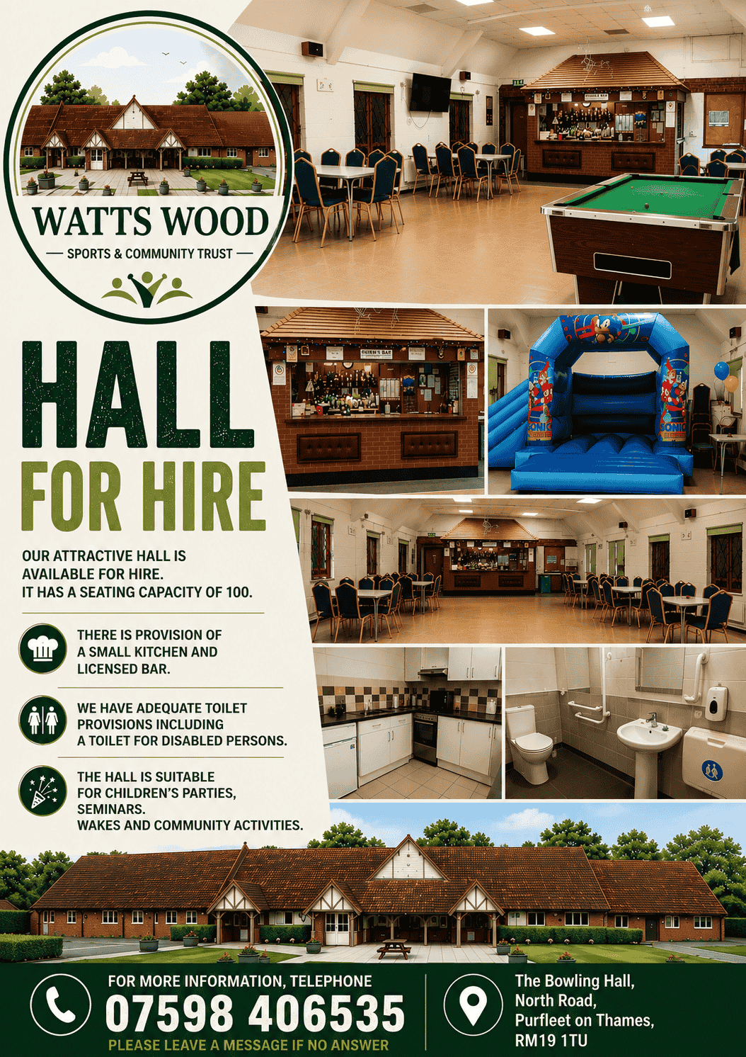 Hall for hire